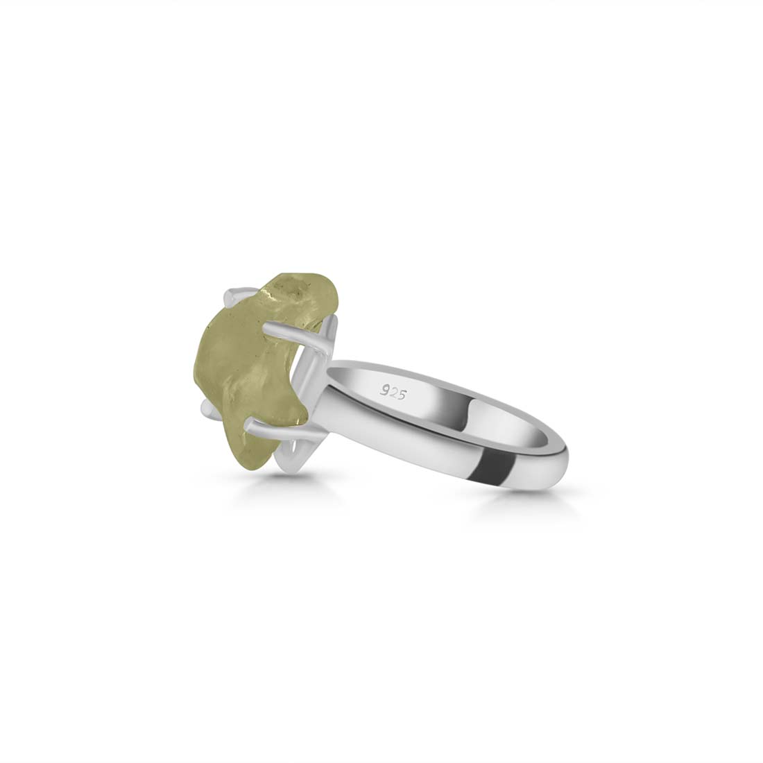 Premium Libyan Desert Glass Statement Ring - LDG-R-7