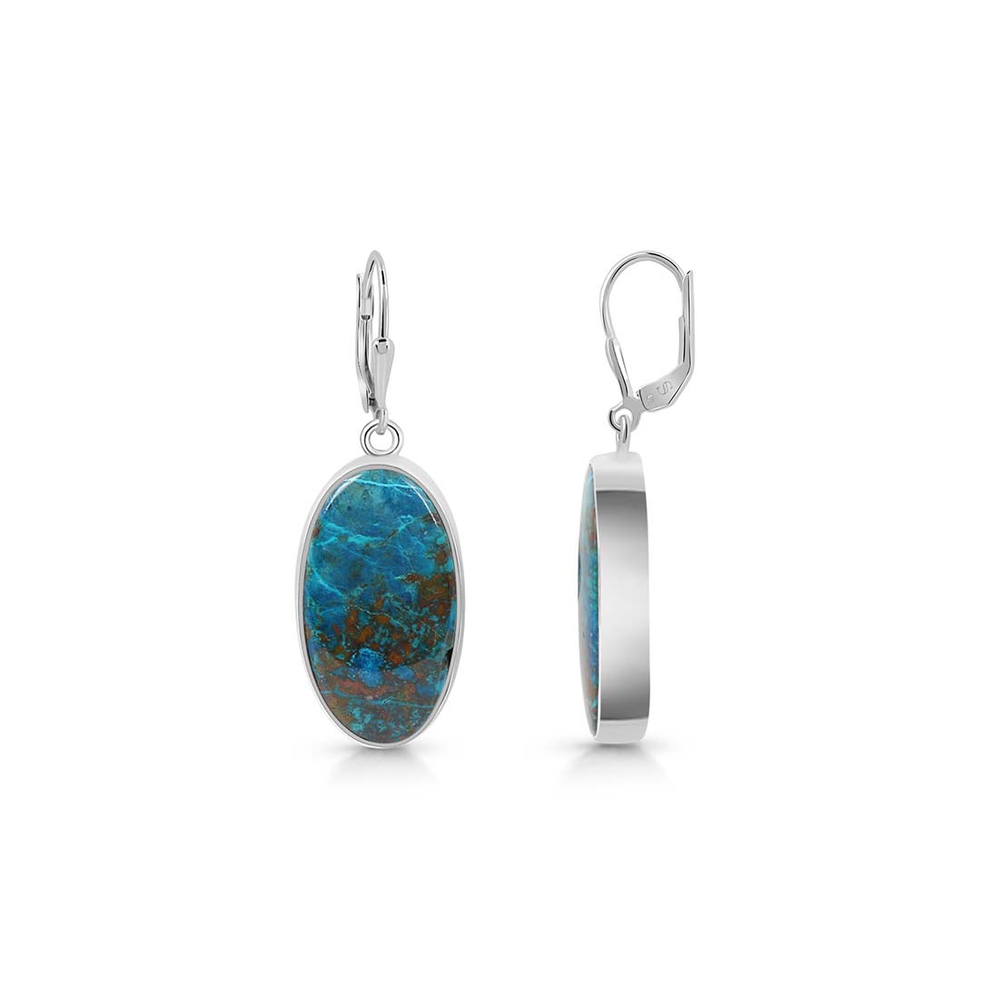 Premium Shattuckite Statement Earrings - Elegant Earthy Design