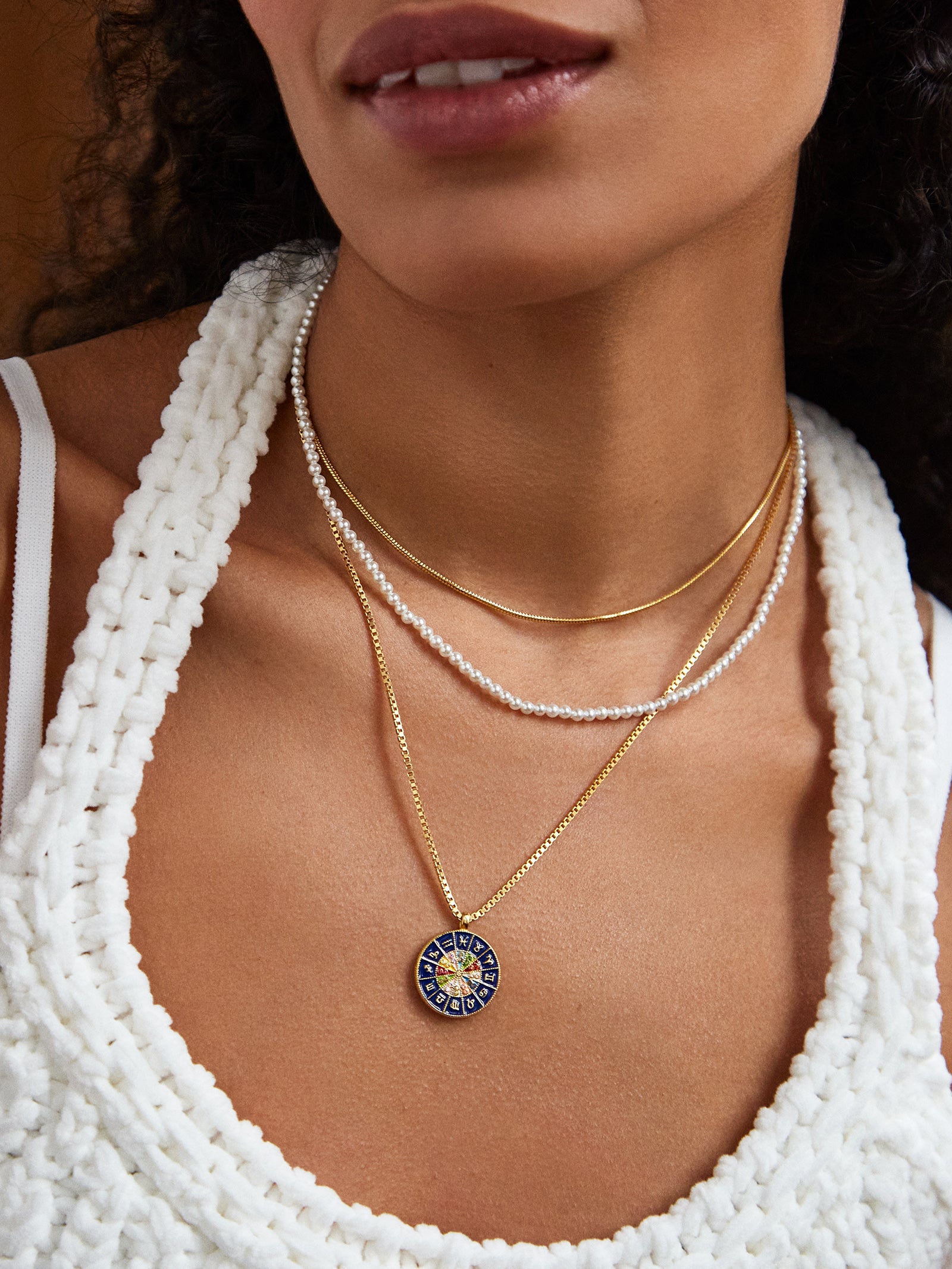 Premium 18K Gold Reversible Astro Medallion Necklace