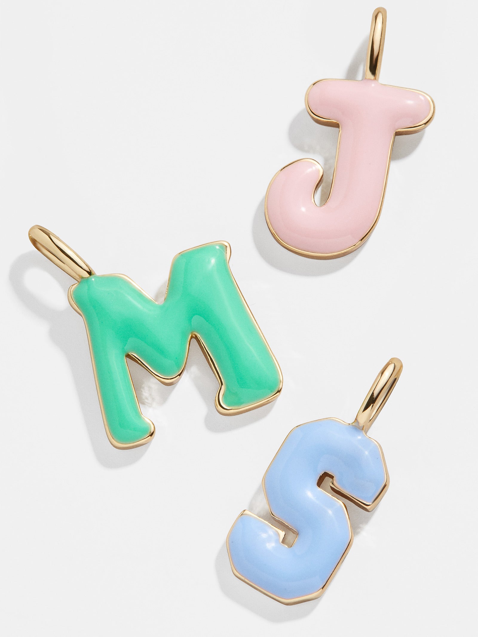 Premium Bright Alpha Charm Set - Multi-Color Initials