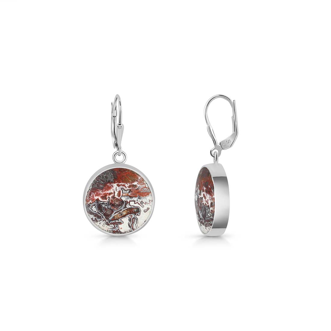 Premium Crazy Lace Agate Statement Earrings - CLA-E-9