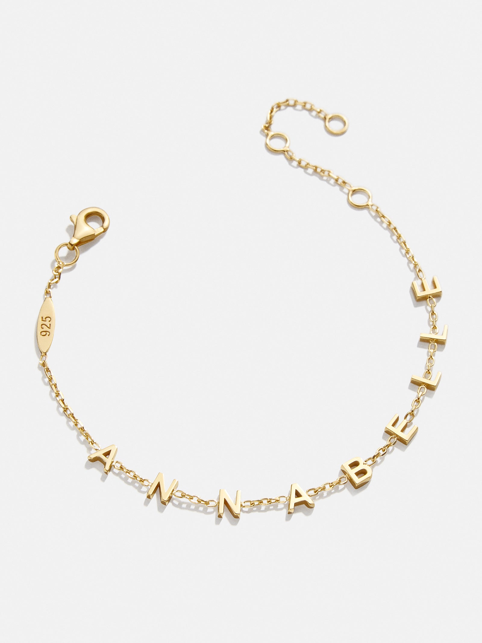 Premium Mini 18K Gold Custom Letter Bracelet - Elegant & Personalized