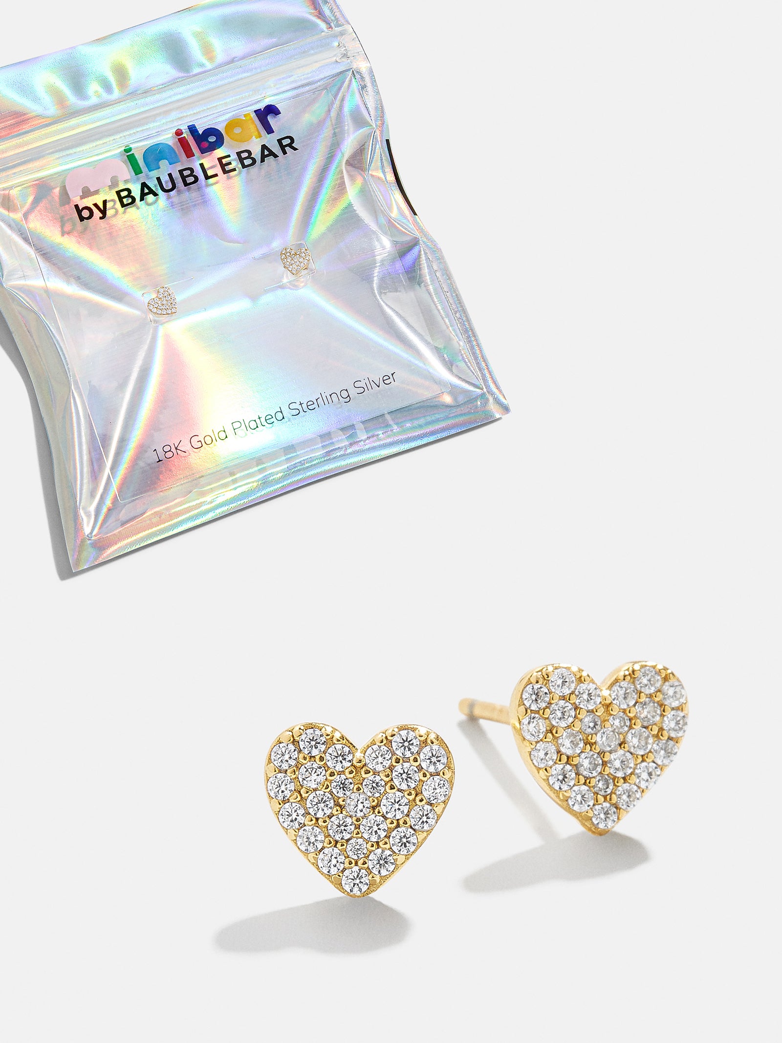 Ultimate Love 18K Gold Kids' Earrings - Pavé Heart