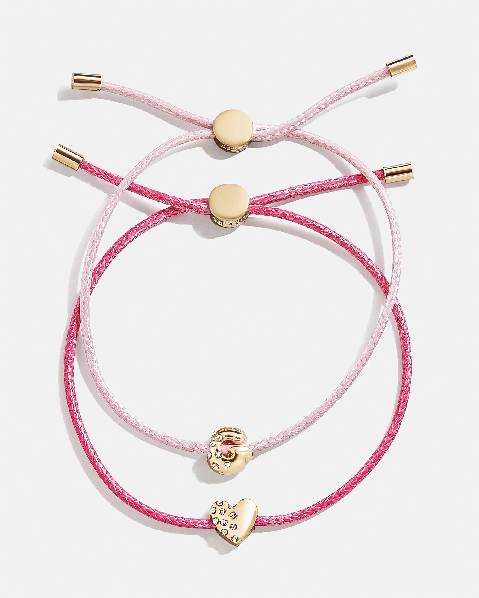 Premium Kids' Crystal Initial Bracelet Set - Ultimate Pink Stack