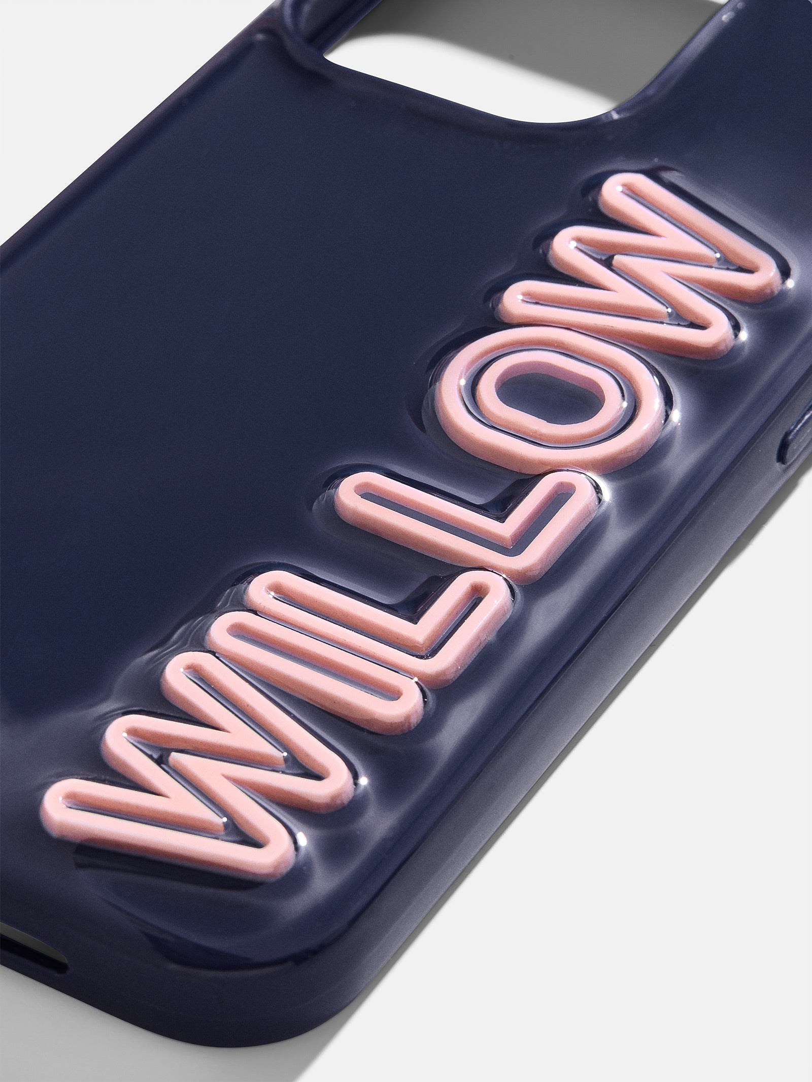 Premium Custom iPhone Case - Navy & Light Pink | Personalized Protection