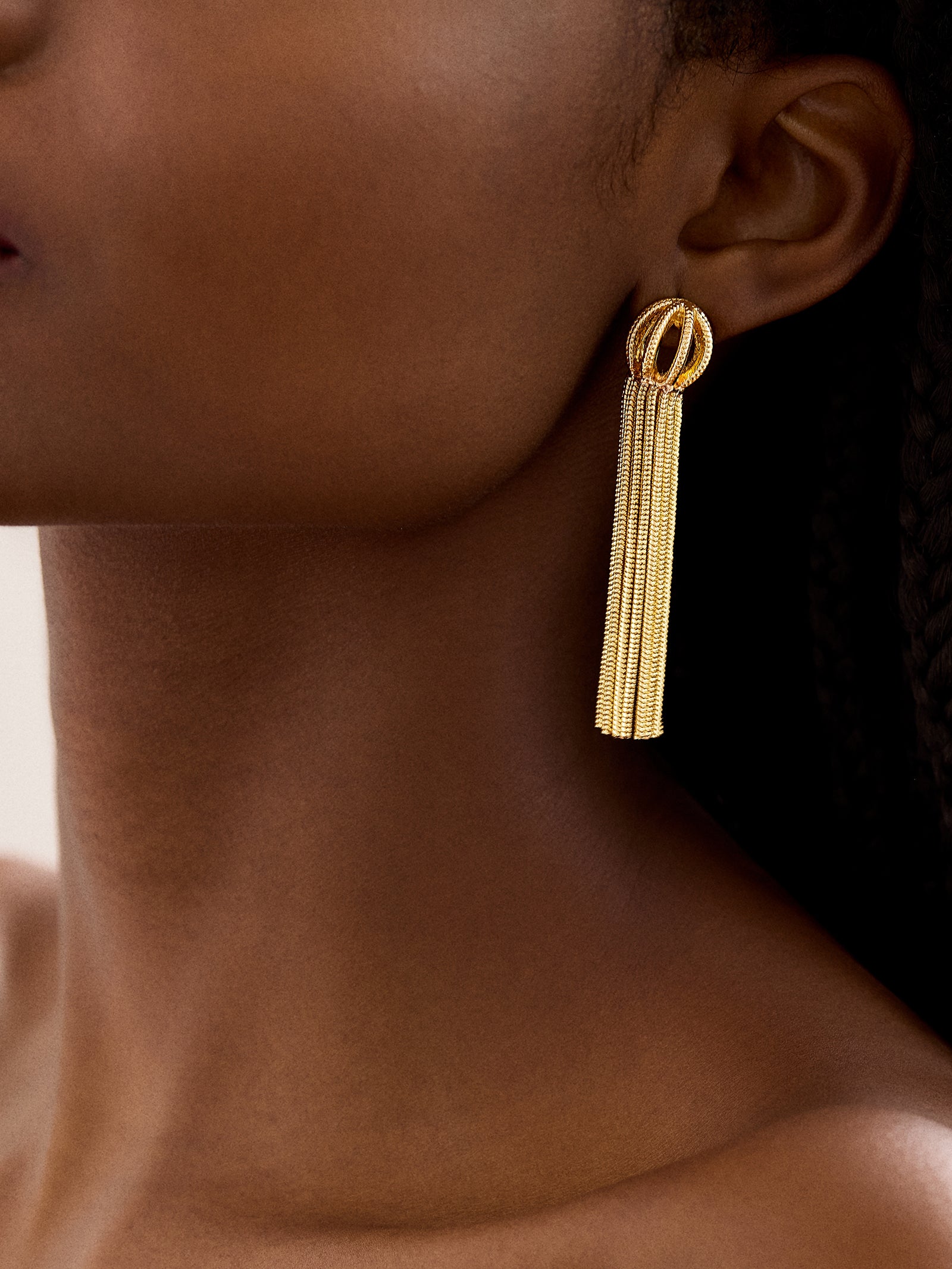 Premium Kalia Gold Tassel Earrings - Ultimate Elegance