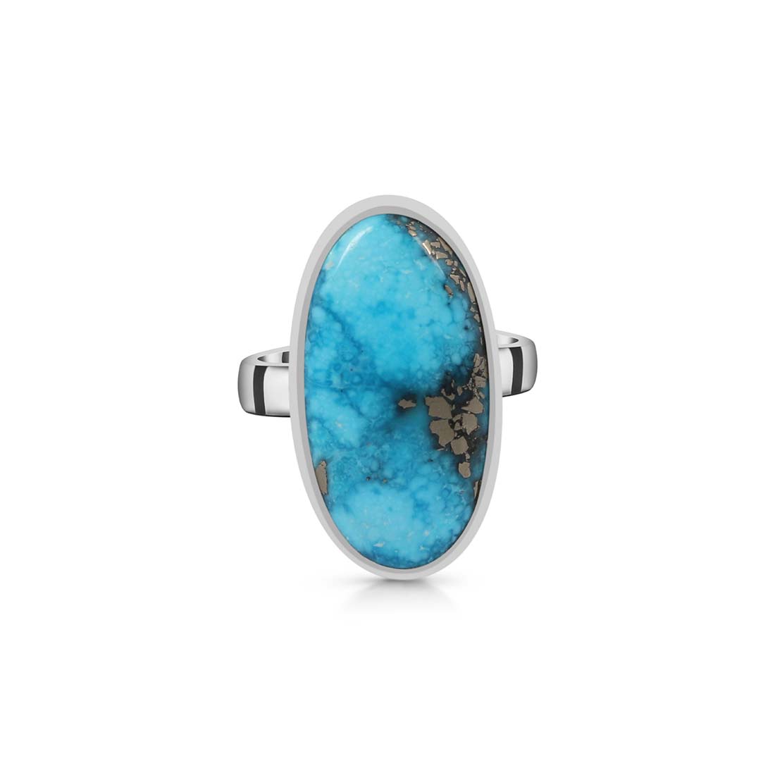 Premium Turquoise Adjustable Ring - Handmade Sterling Silver Jewelry