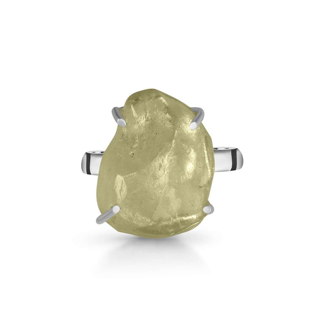 Premium Libyan Desert Glass Statement Ring - LDG-R-24