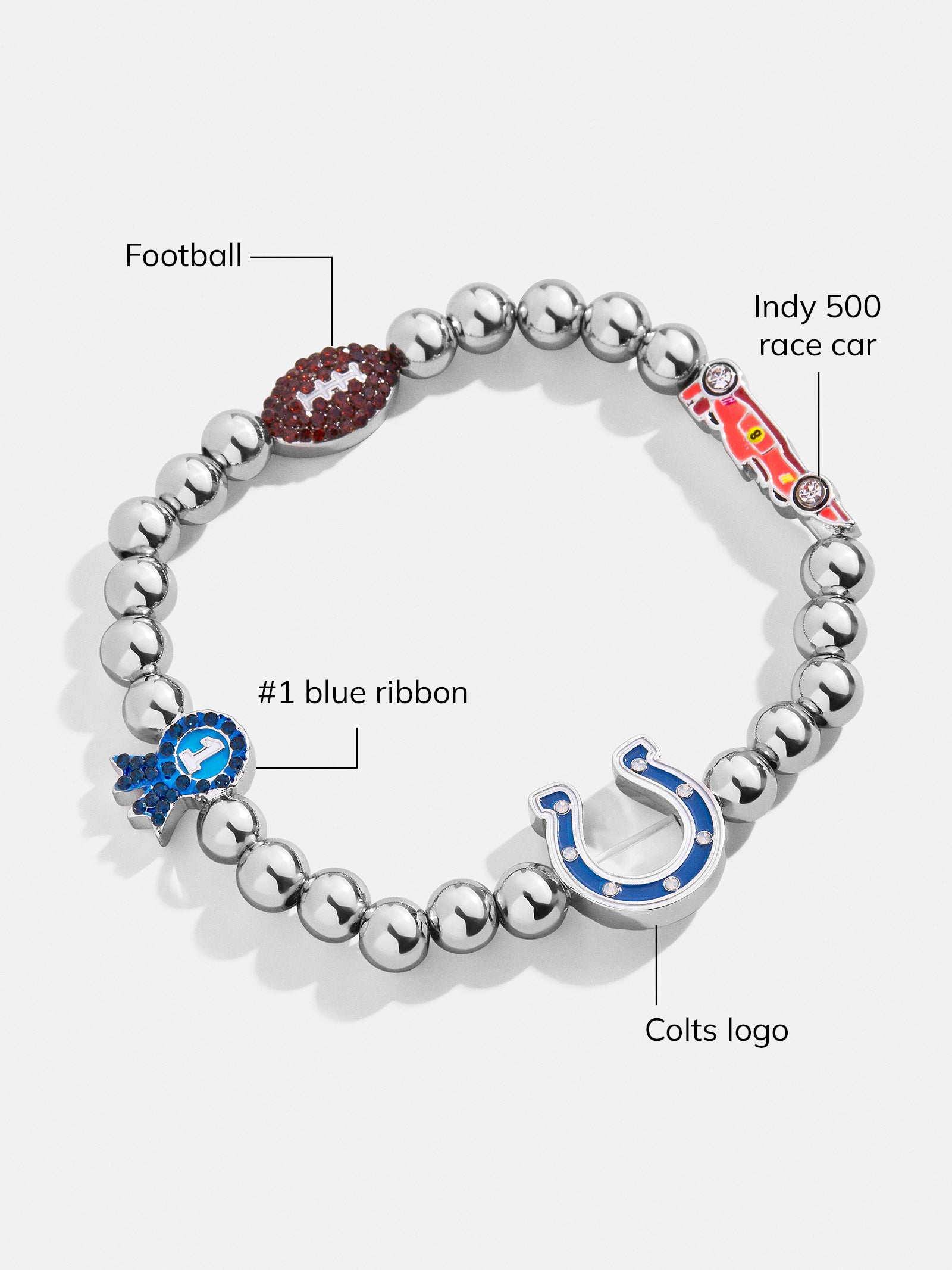 Premium Indianapolis Colts NFL Charm Bracelet - Official Team Collection