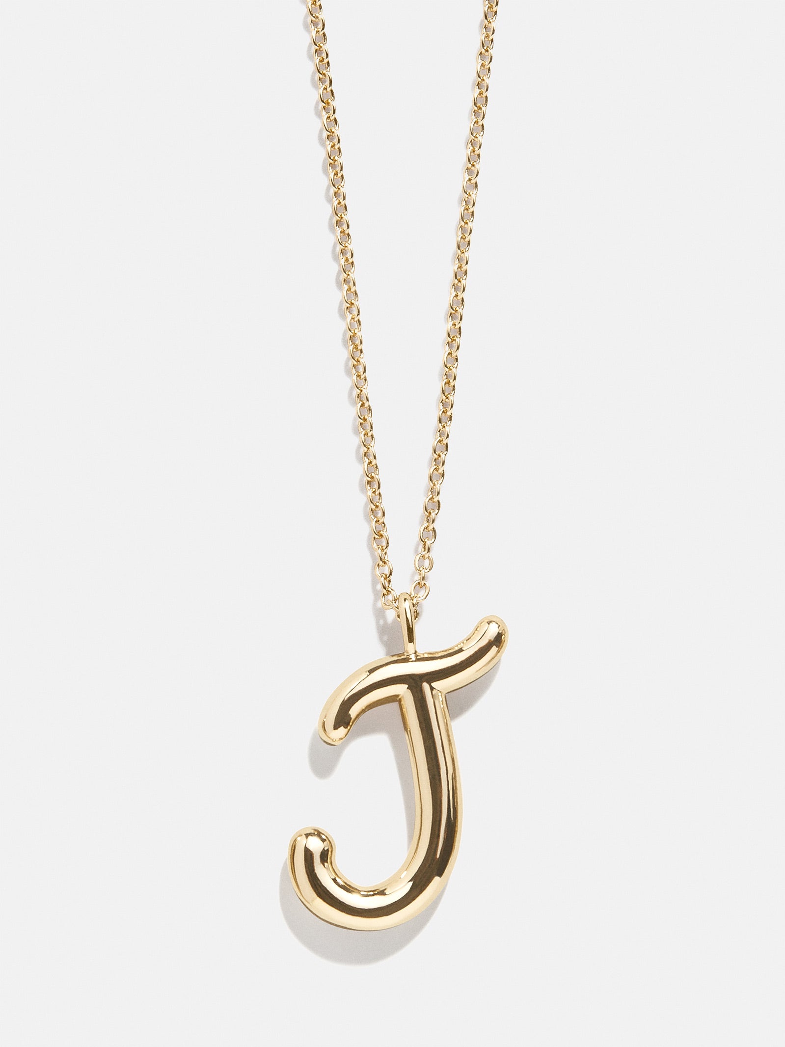 Premium 3D Bubble Script Initial Necklace - Modern Personalized Jewelry