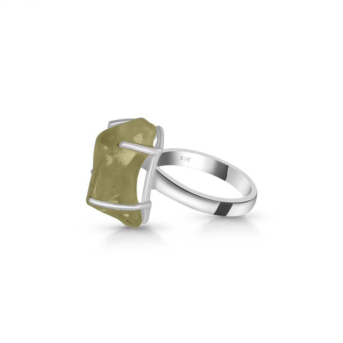 Premium Libyan Desert Glass Statement Ring - LDG-R-23