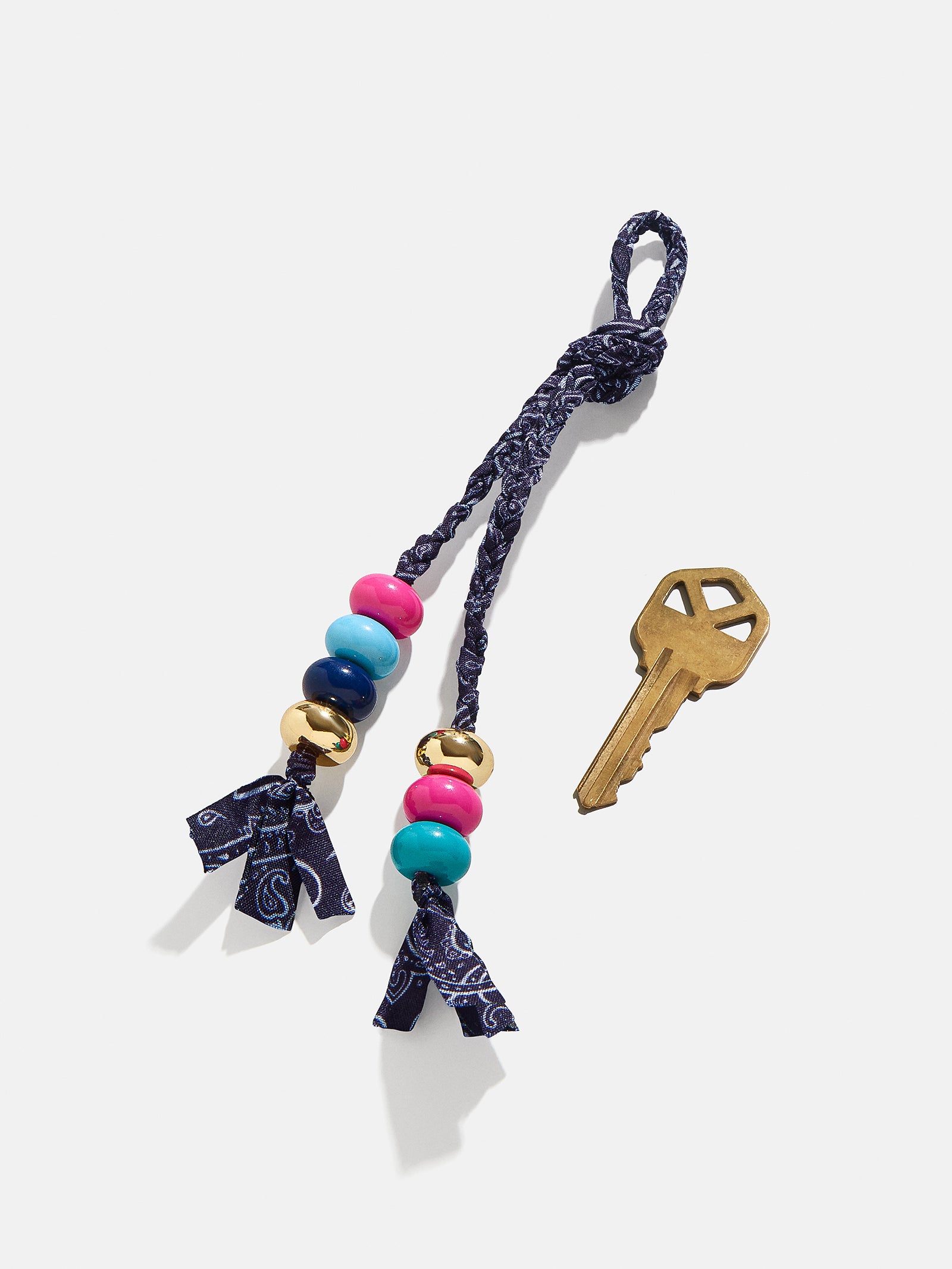 Ultimate Blue Braided Bandana Bag Charm - Premium Style Upgrade