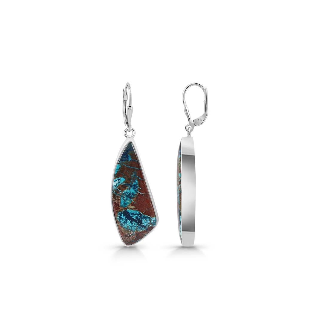 Premium Shattuckite Statement Earrings - STK-E-22