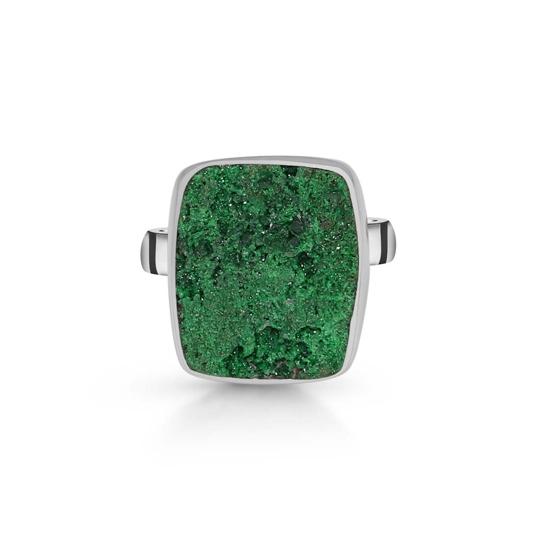 Premium Uvarovite Druzy Statement Ring - Elegant Green Gemstone Jewelry