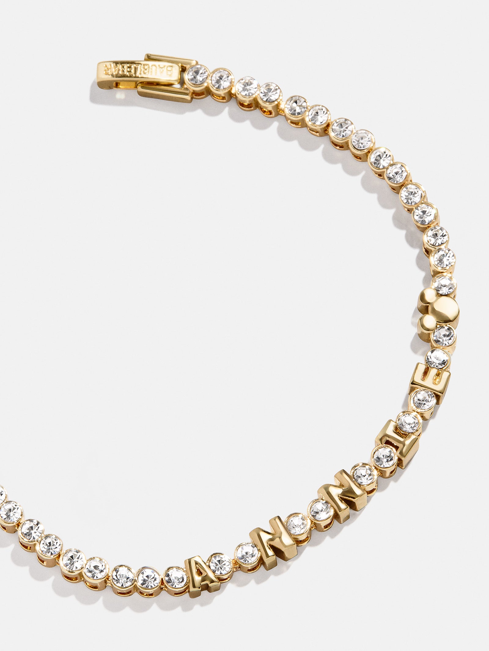 Premium Disney Mickey Mouse Custom Bezel Tennis Bracelet - Gold & Pavé