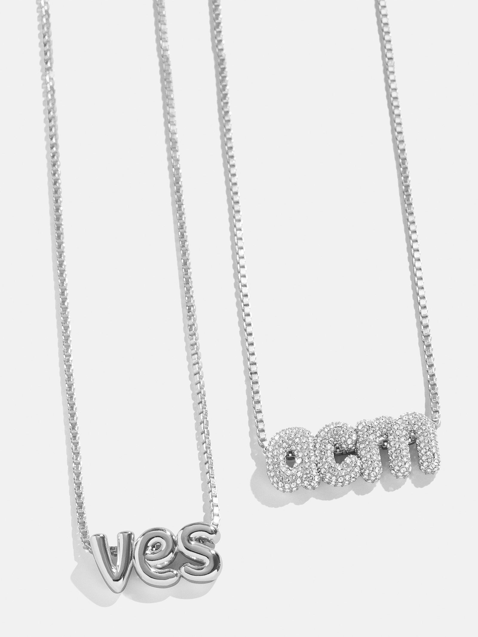 Premium 3D Custom Bubble Monogram Necklace