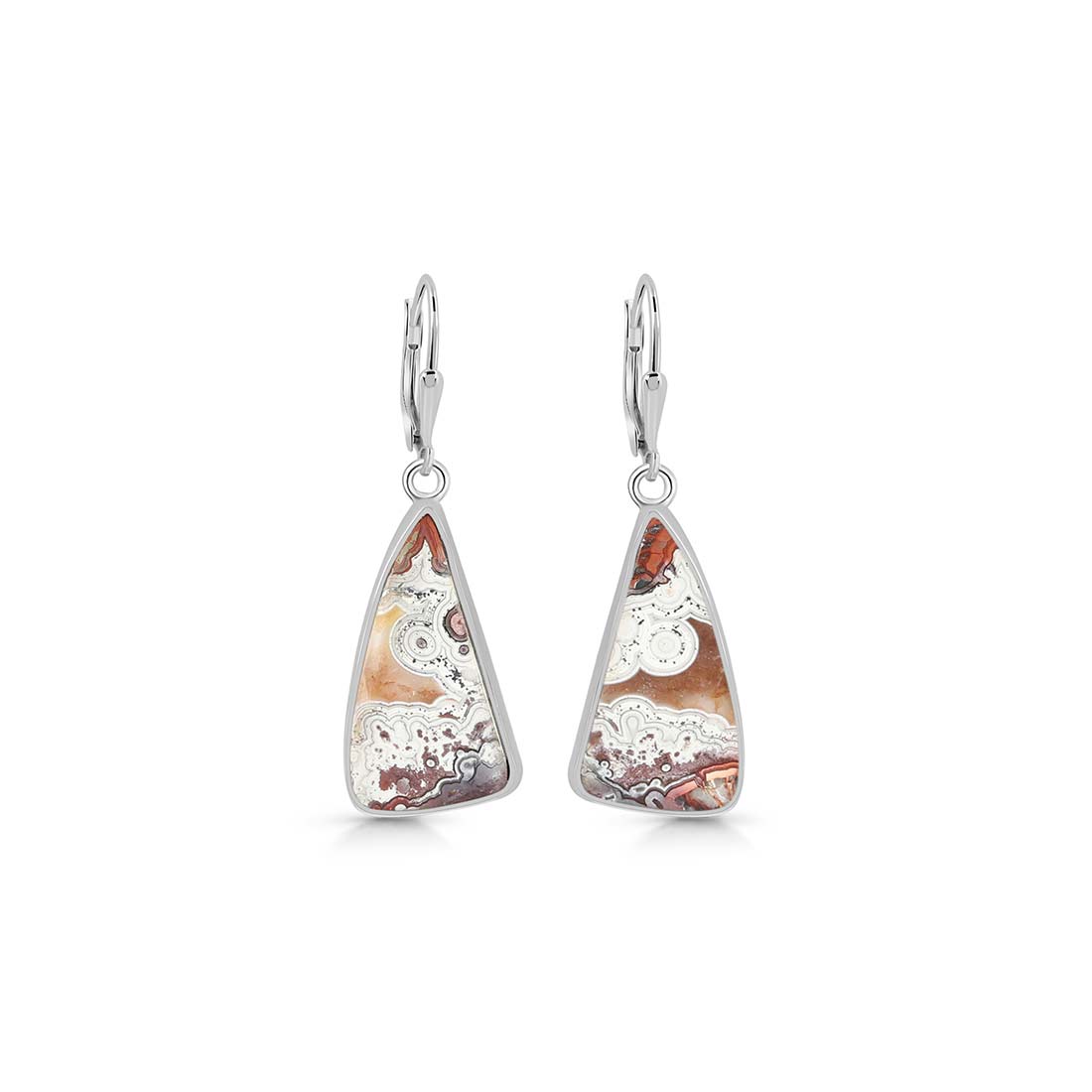 Premium Crazy Lace Agate Statement Earrings - CLA-E-3