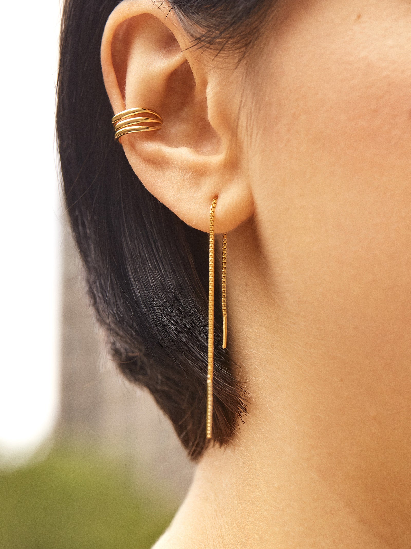 Premium Morgan 18K Gold Ear Cuff - Ultimate Layered Look