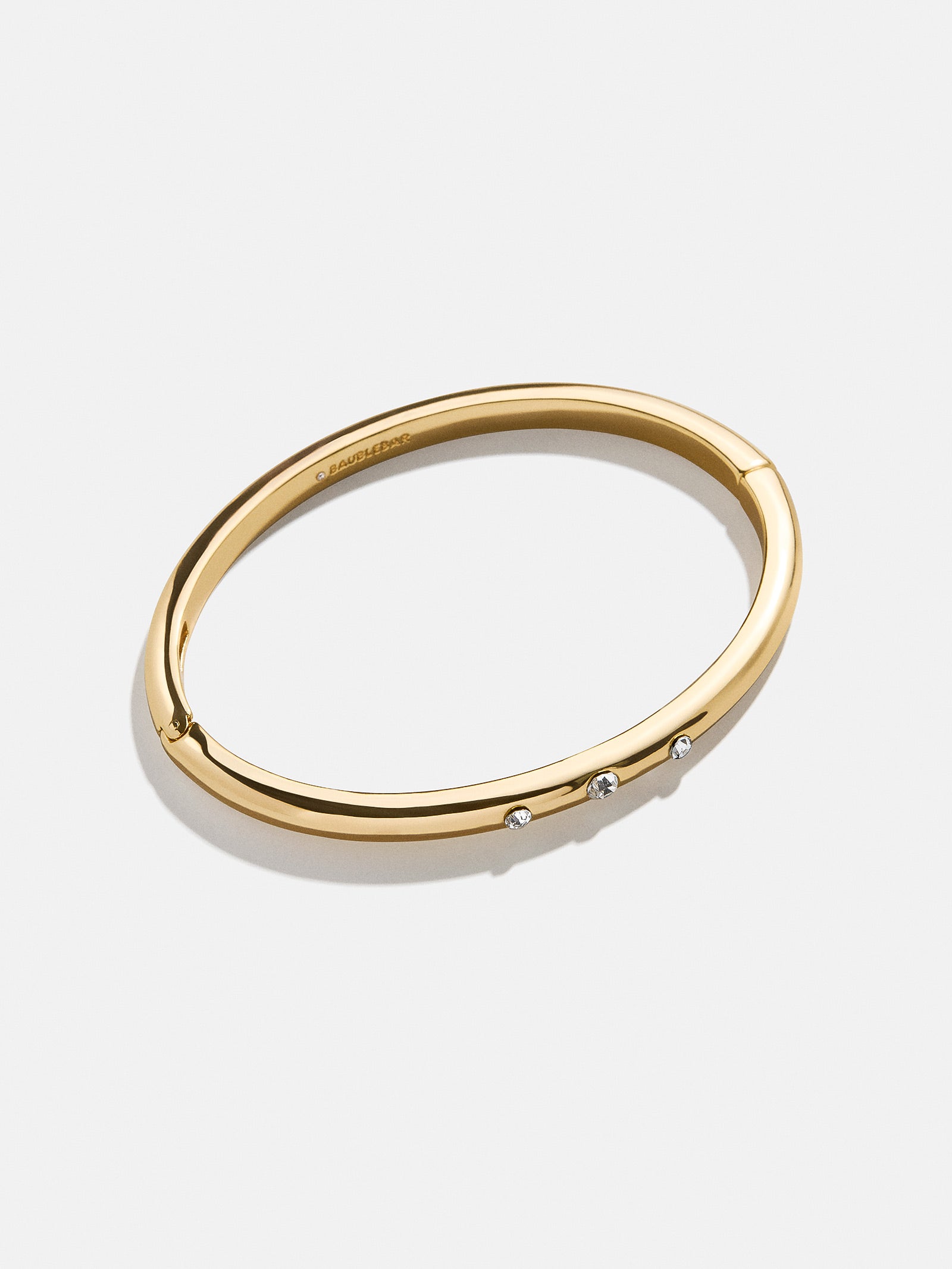 Nadia Premium Hinge Bangle - Ultimate Gold Triple Bezel Design