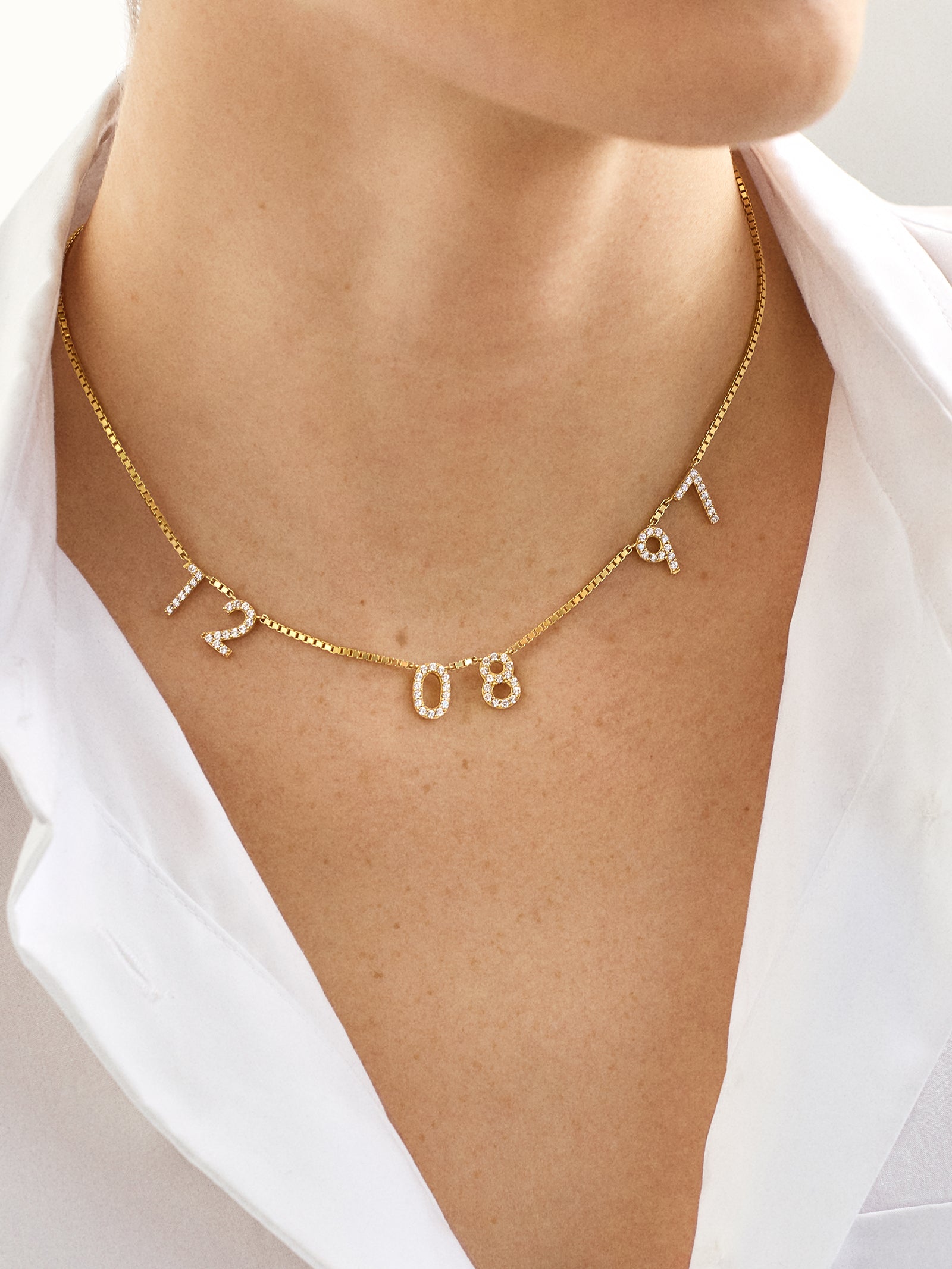 Ultimate 18K Gold Personalized Number Necklace