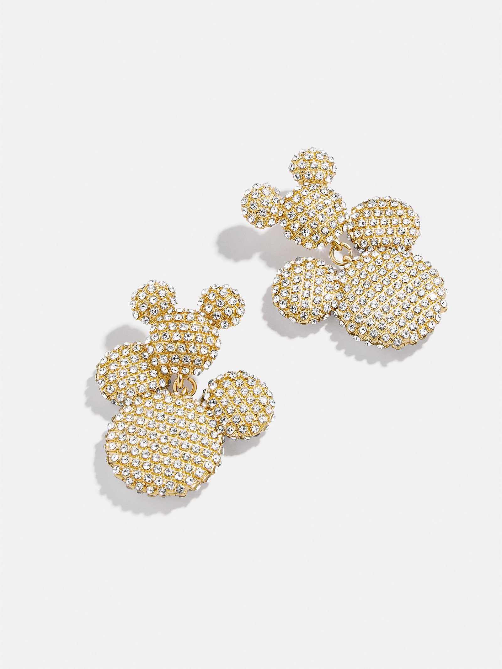 Premium Disney Mickey Mouse Crystal Pavé Earrings - Gold