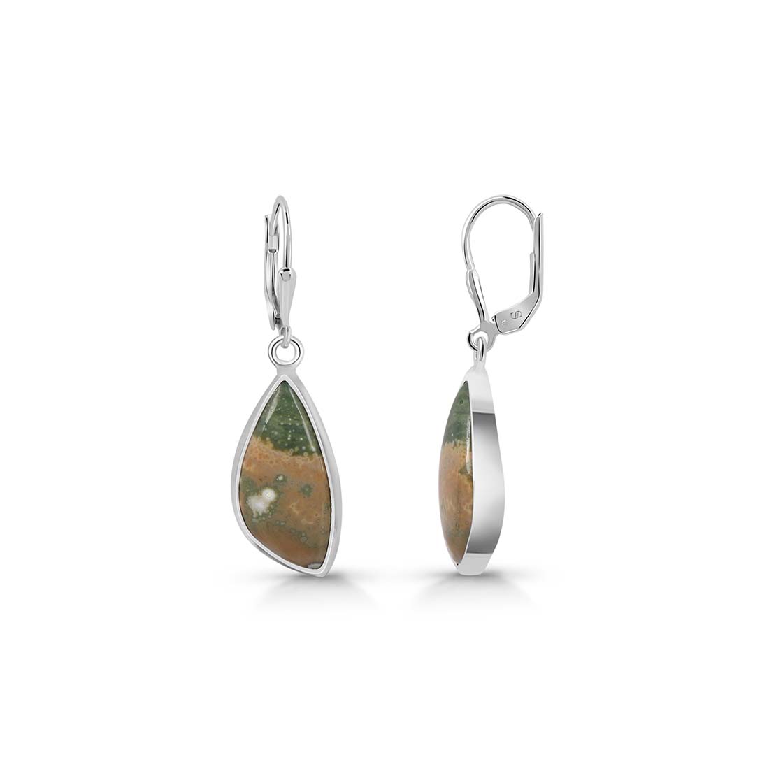 Premium Ocean Jasper Statement Earrings - OCJ-E-6