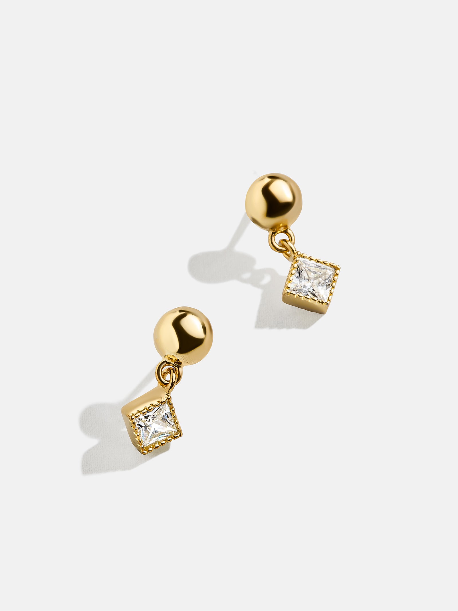 Premium Jada 18K Gold-Plated Kids' Earrings with Pavé Crystal Drops