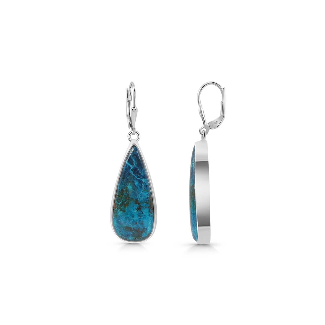 Premium Shattuckite Statement Earrings - Elegant Earthy Design