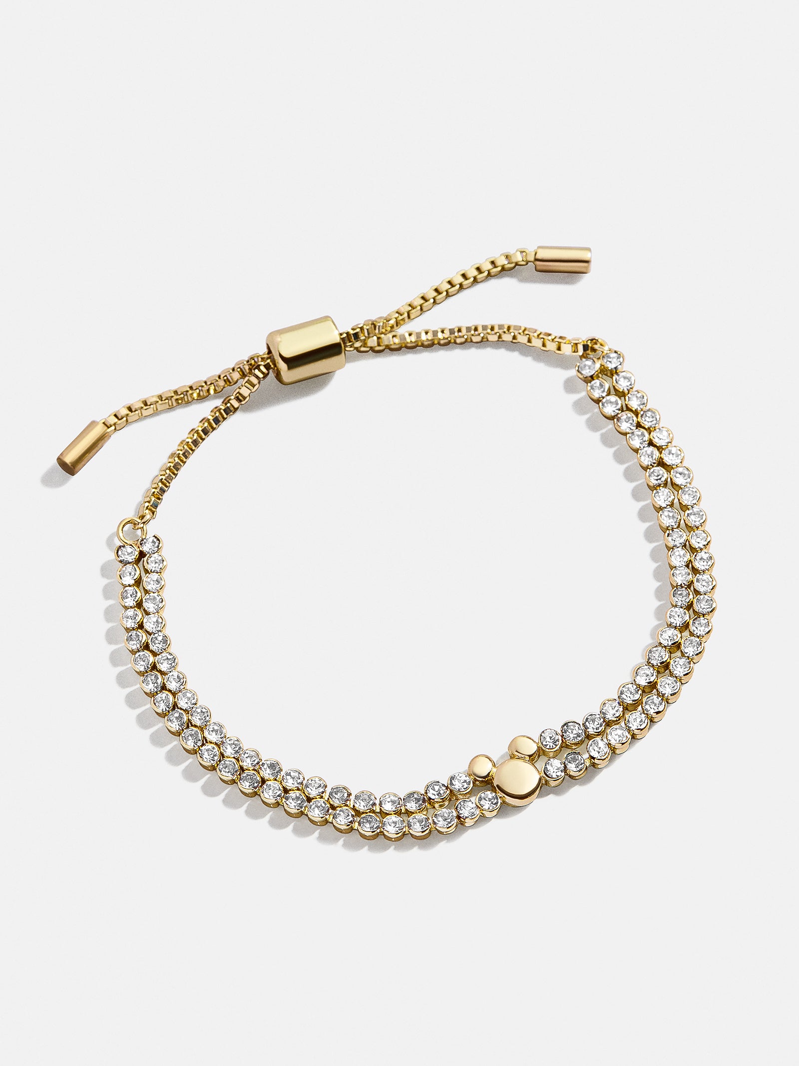 Premium Disney Mickey Pavé Pull Tie Bracelet - Gold