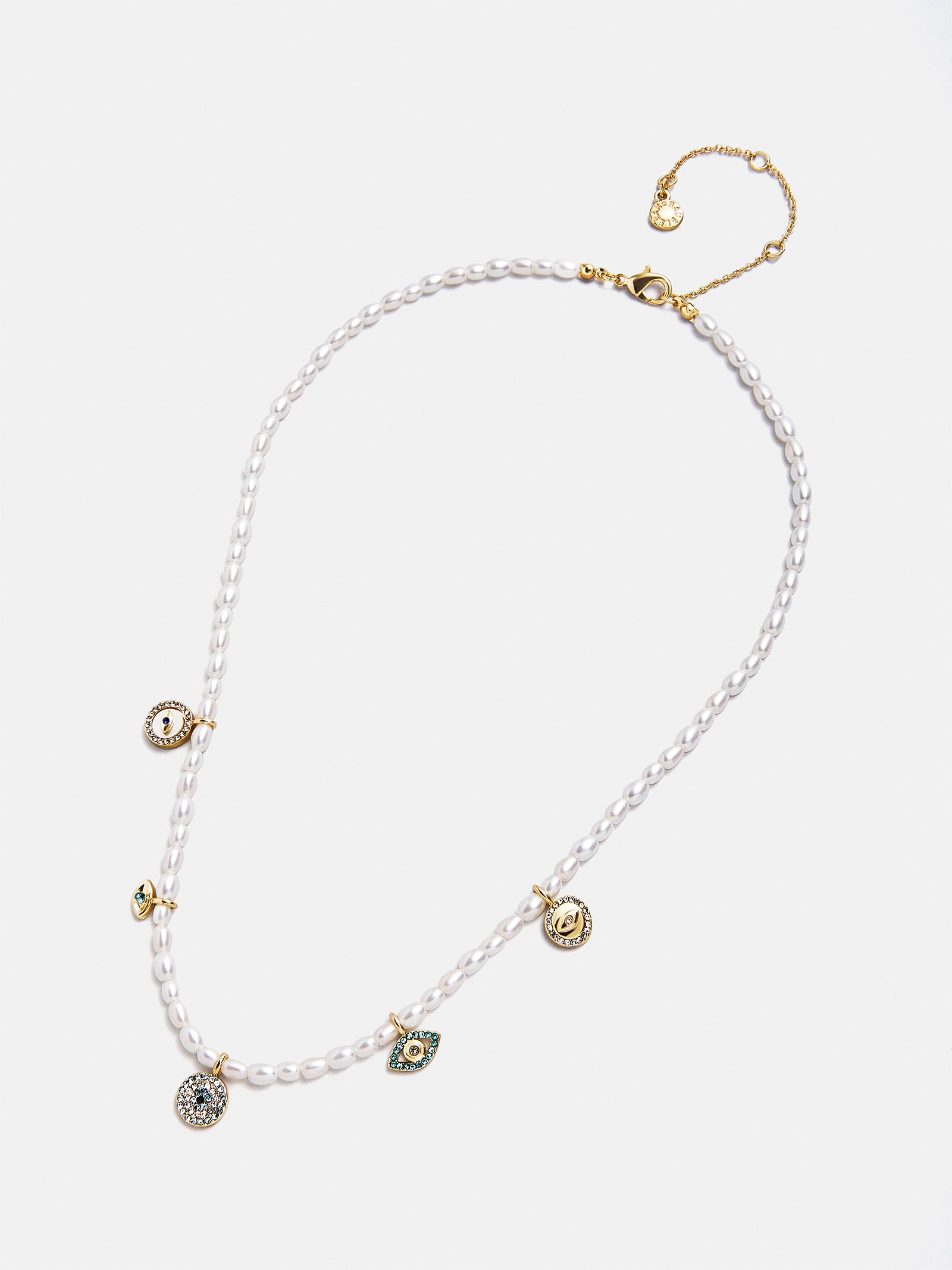 Premium Frida Evil Eye Necklace - Pearl & Turquoise Charm