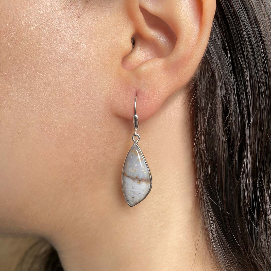 Premium Ocean Jasper Earrings - Elegant Statement Jewelry