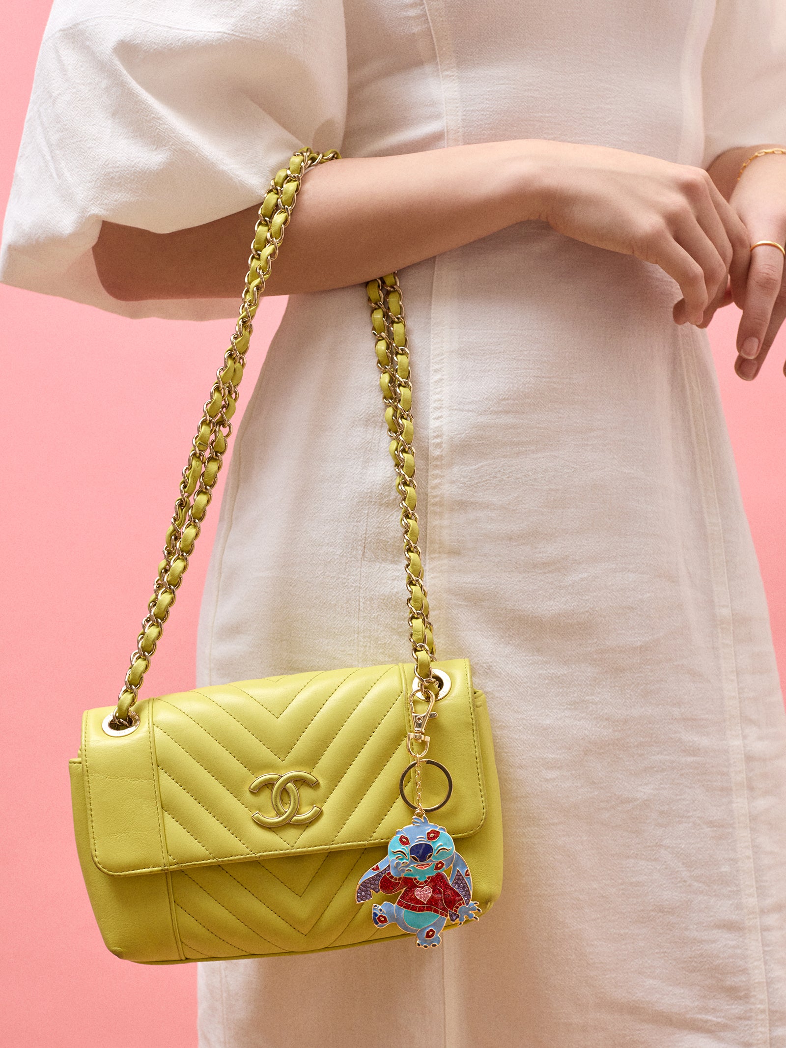 Premium Disney Stitch Love 2D Bag Charm - Ultimate Style Accessory