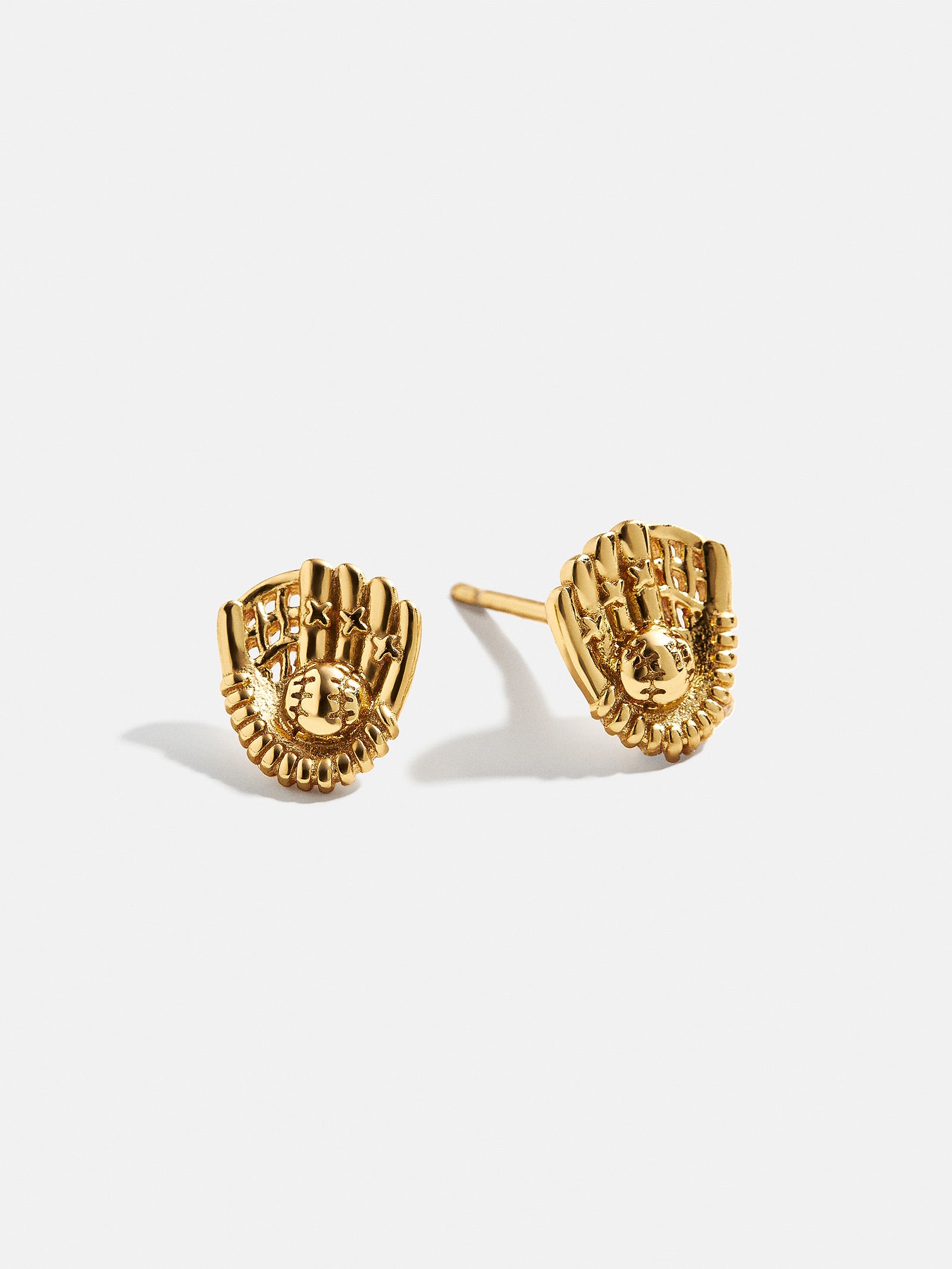 Premium 18K Gold Baseball Stud Earrings - Ultimate Sports Jewelry