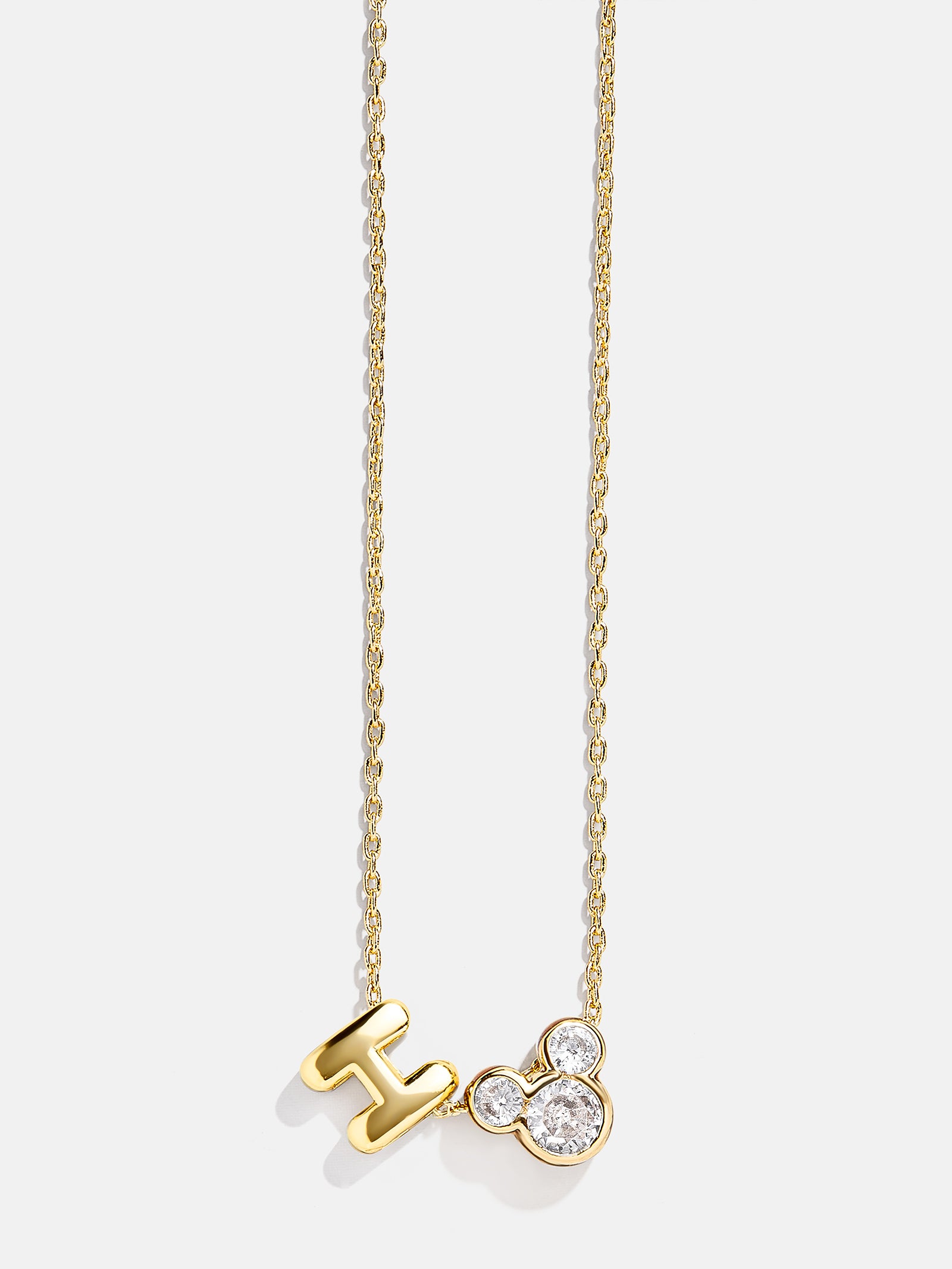 Premium Disney Mickey Mouse Initial Necklace - Gold/Pavé | Ultimate Disney Jewelry