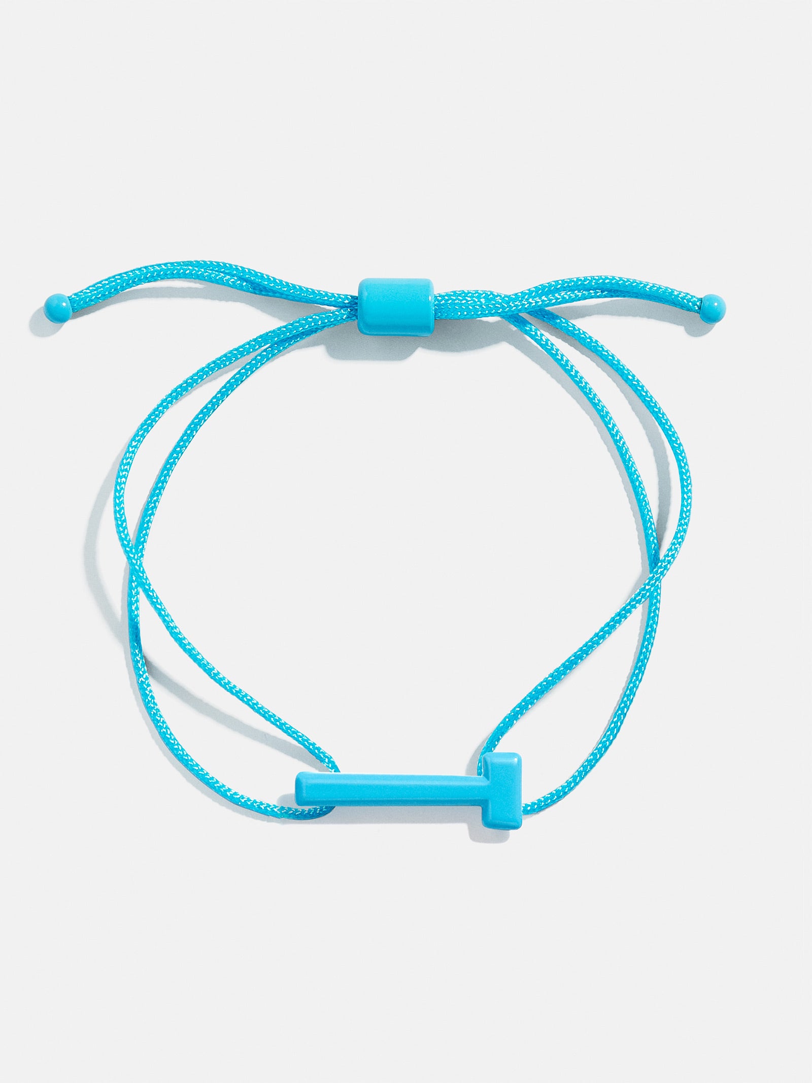 Premium Aqua East West Initial Cord Bracelet - Personalized Style