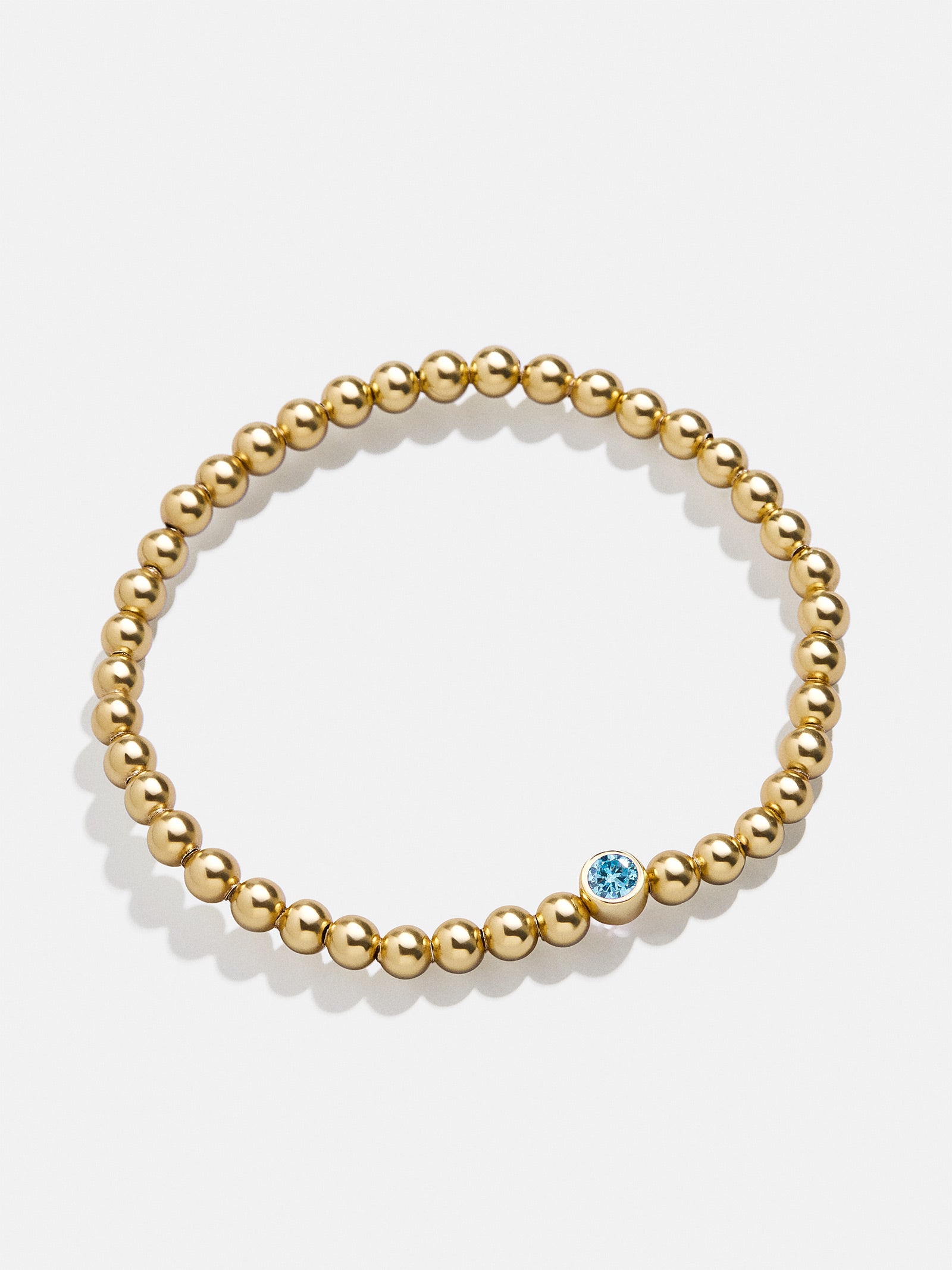 Premium 18K Gold Plated Aquamarine Birthstone Bracelet