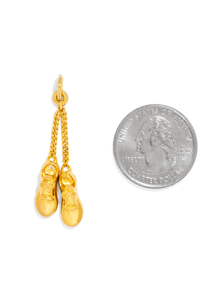 Premium Gold Tennis Shoes Charm - Style Upgrade