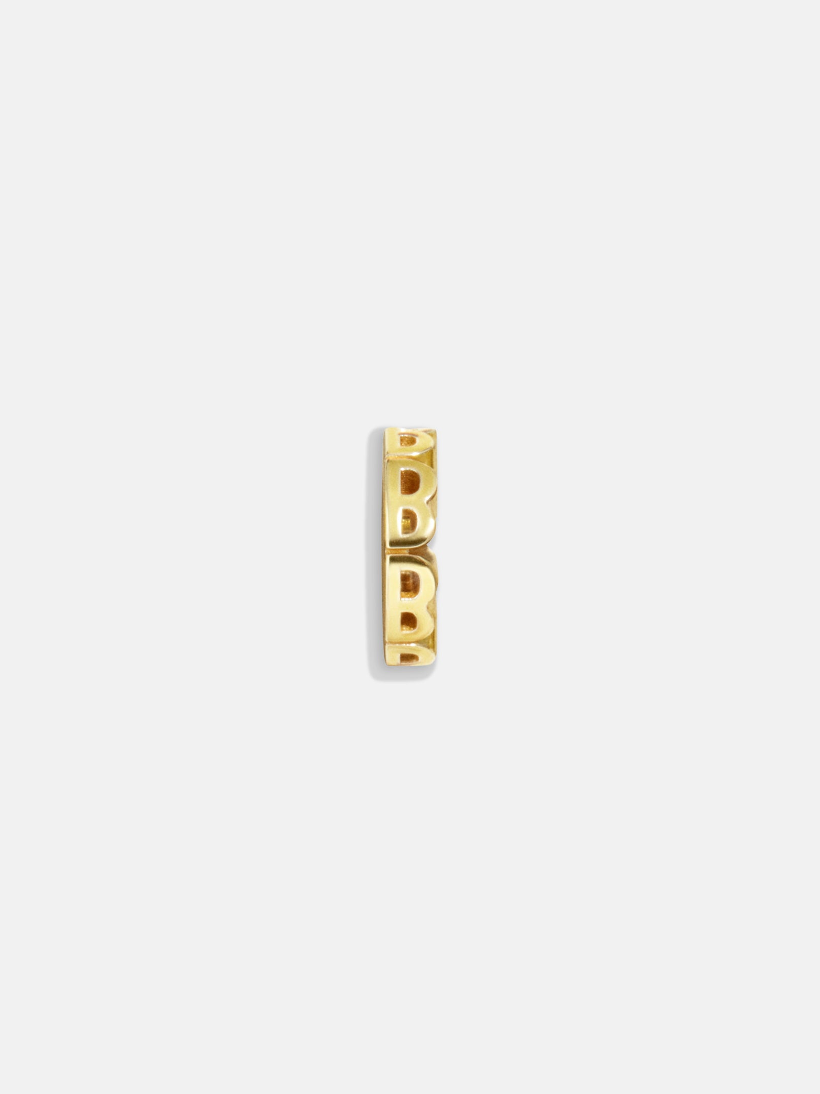 Premium Gold Initial Bead Charm - B | Modern Layering Essential