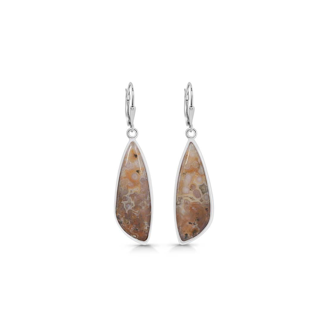 Premium Ocean Jasper Statement Earrings - (OCJ-E-21)