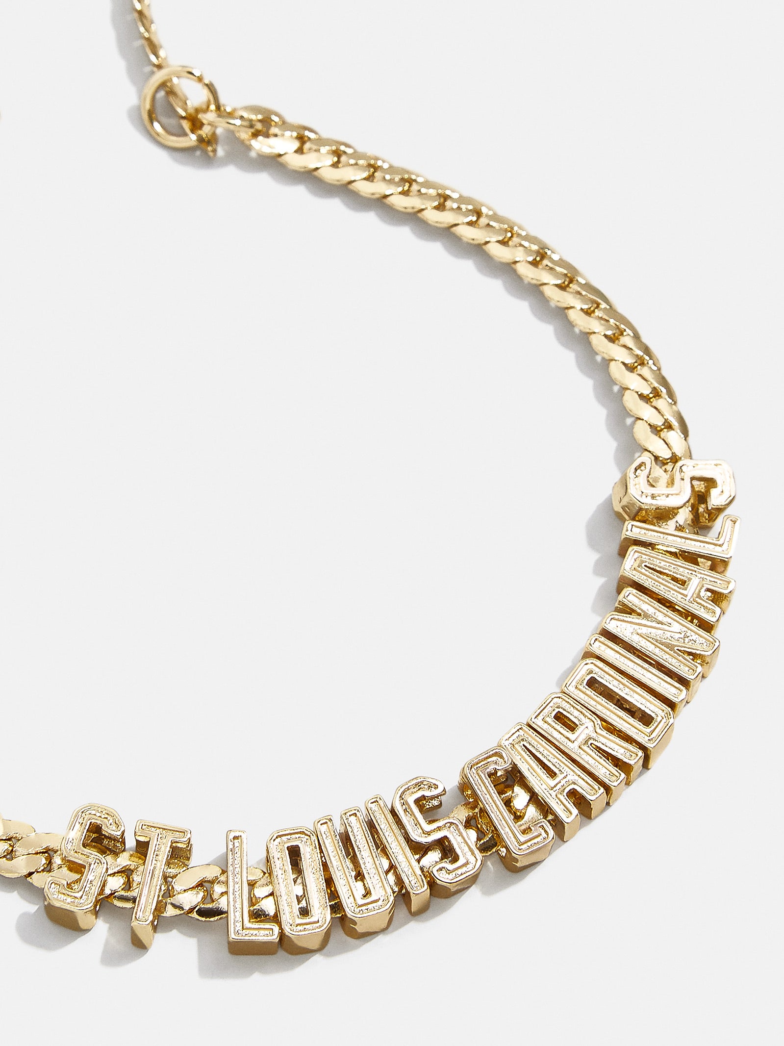 Premium MLB Gold Curb Chain Bracelet - St. Louis Cardinals Edition