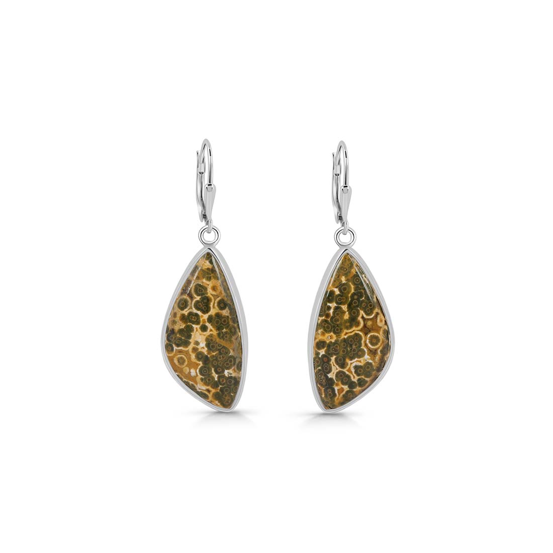 Premium Ocean Jasper Statement Earrings - Sagacia's Ultimate Jewelry Collection