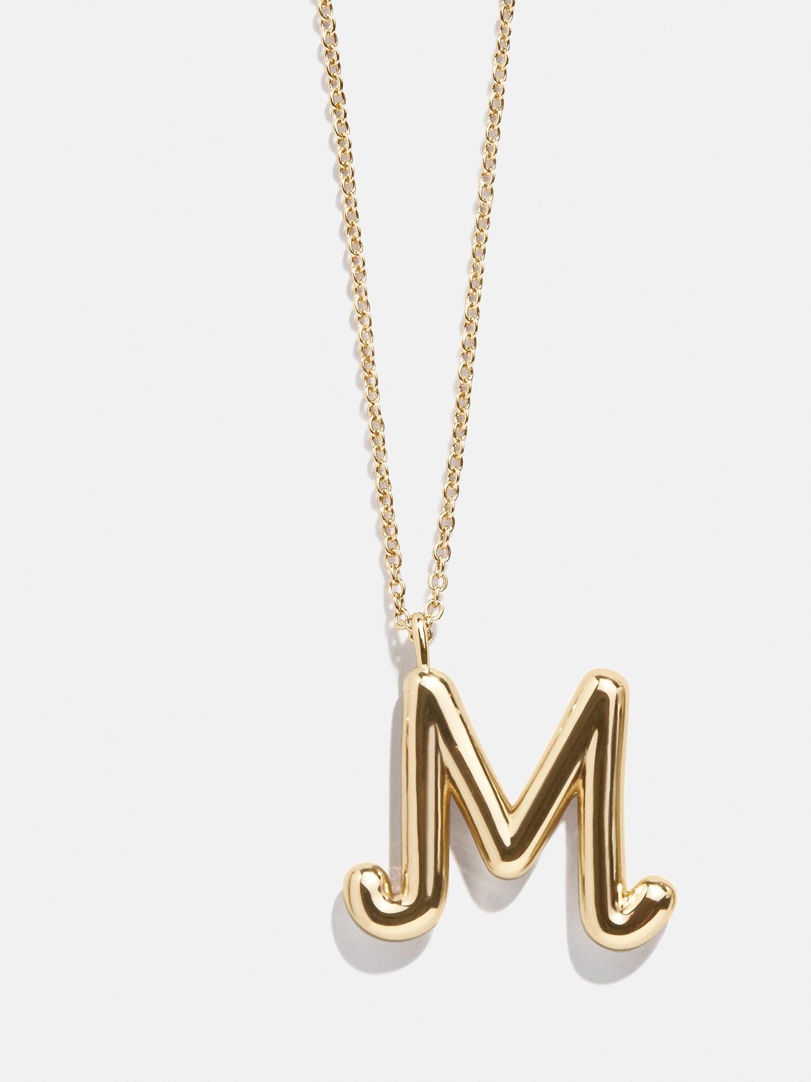 Premium 3D Bubble Script Initial Necklace - Modern Personalized Jewelry