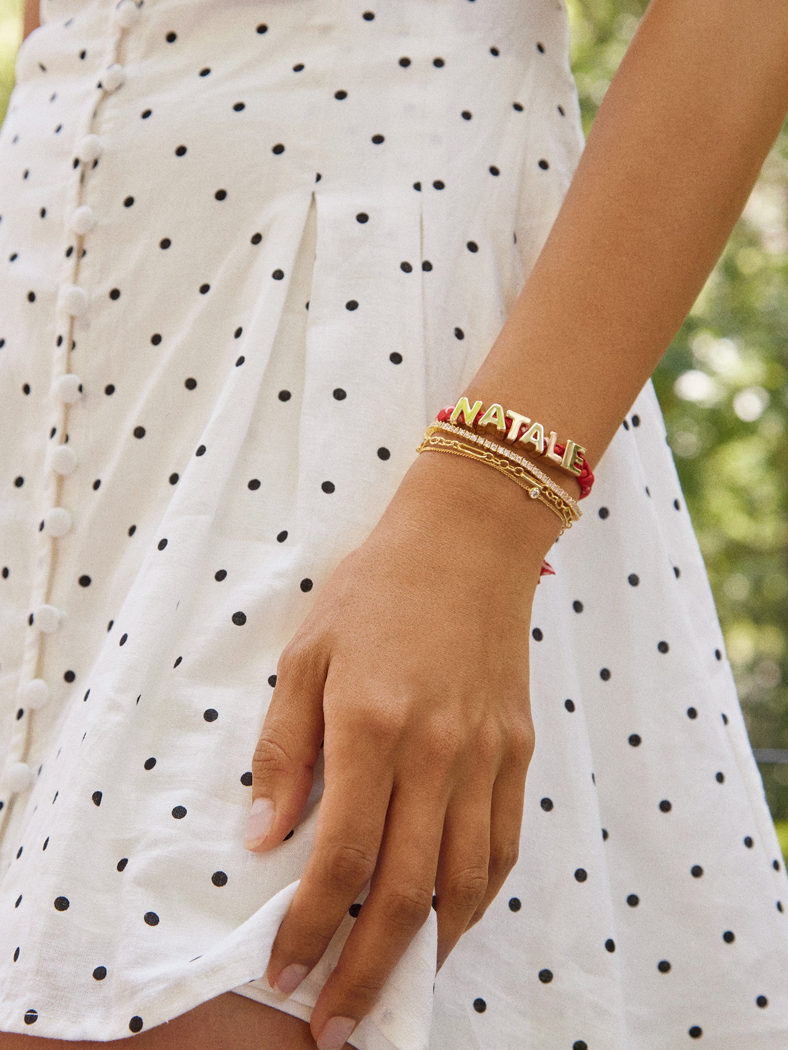 Premium Custom Bandana Nameplate Bracelet - Red