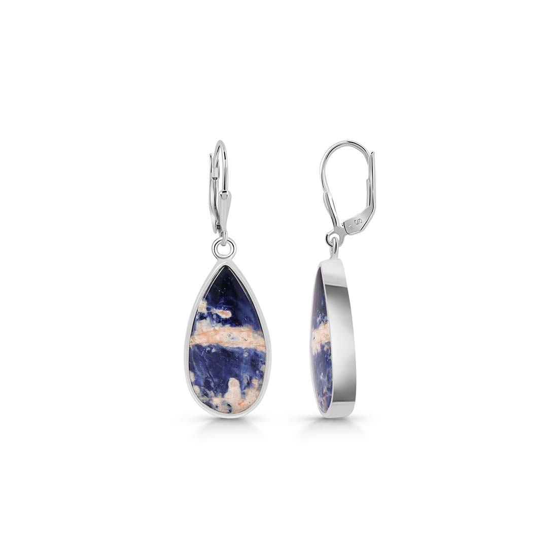 Premium Sodalite Statement Earrings - SDL-E-24 by Sagacia