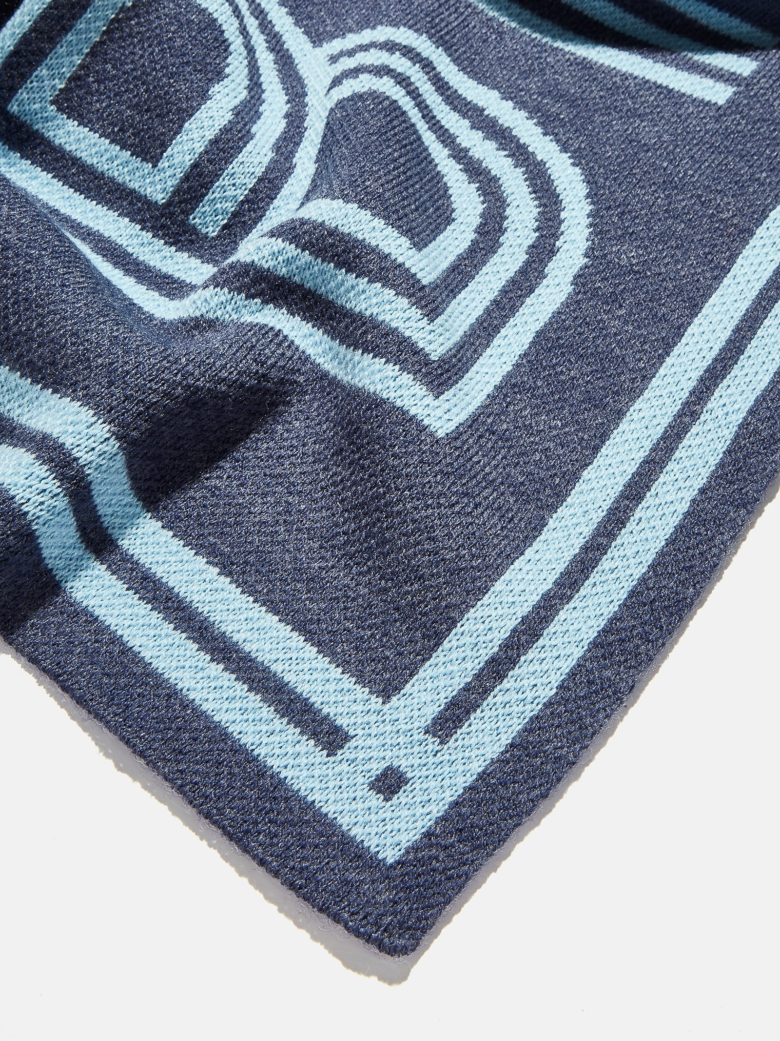 Premium Personalized Stripes Blanket - Light & Dark Blue