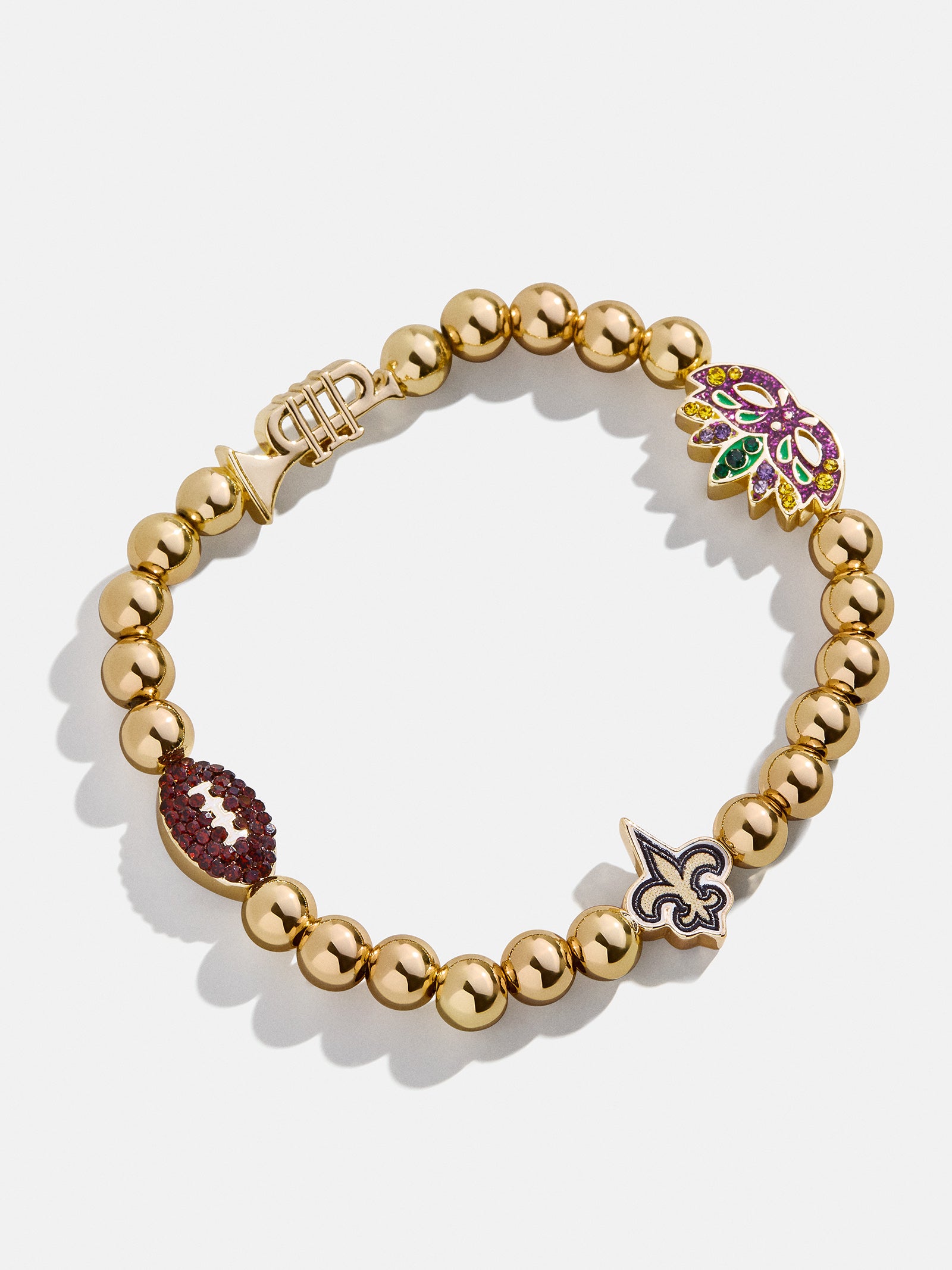 Premium New Orleans Saints NFL Charm Bracelet - Official Team Jewelry