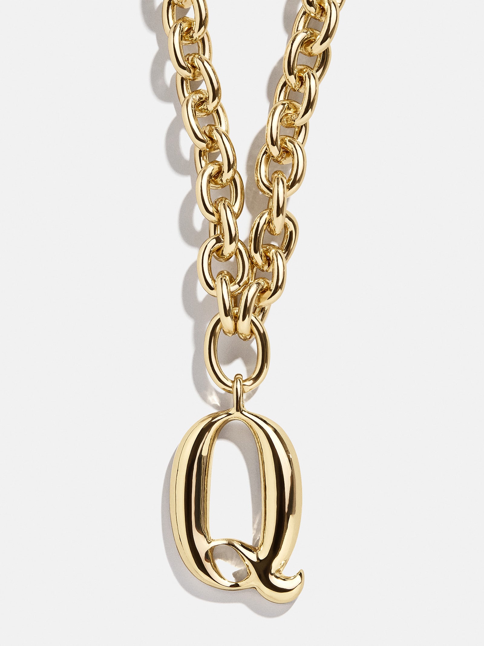 Premium Chunky Charm Initial Necklace - Gold