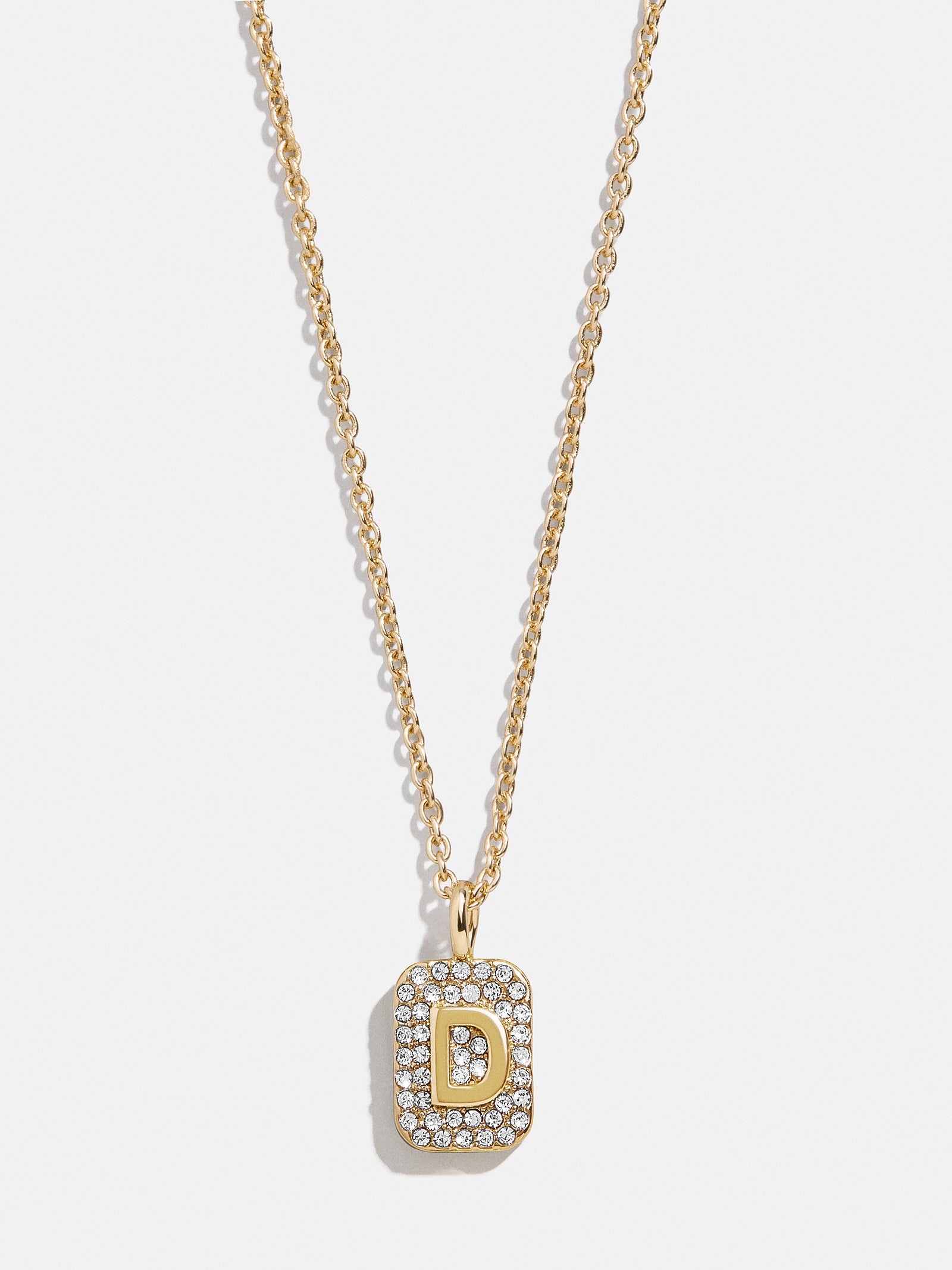 Premium Tina Block Initial Necklace - Gold & Pavé, Personalized Touch