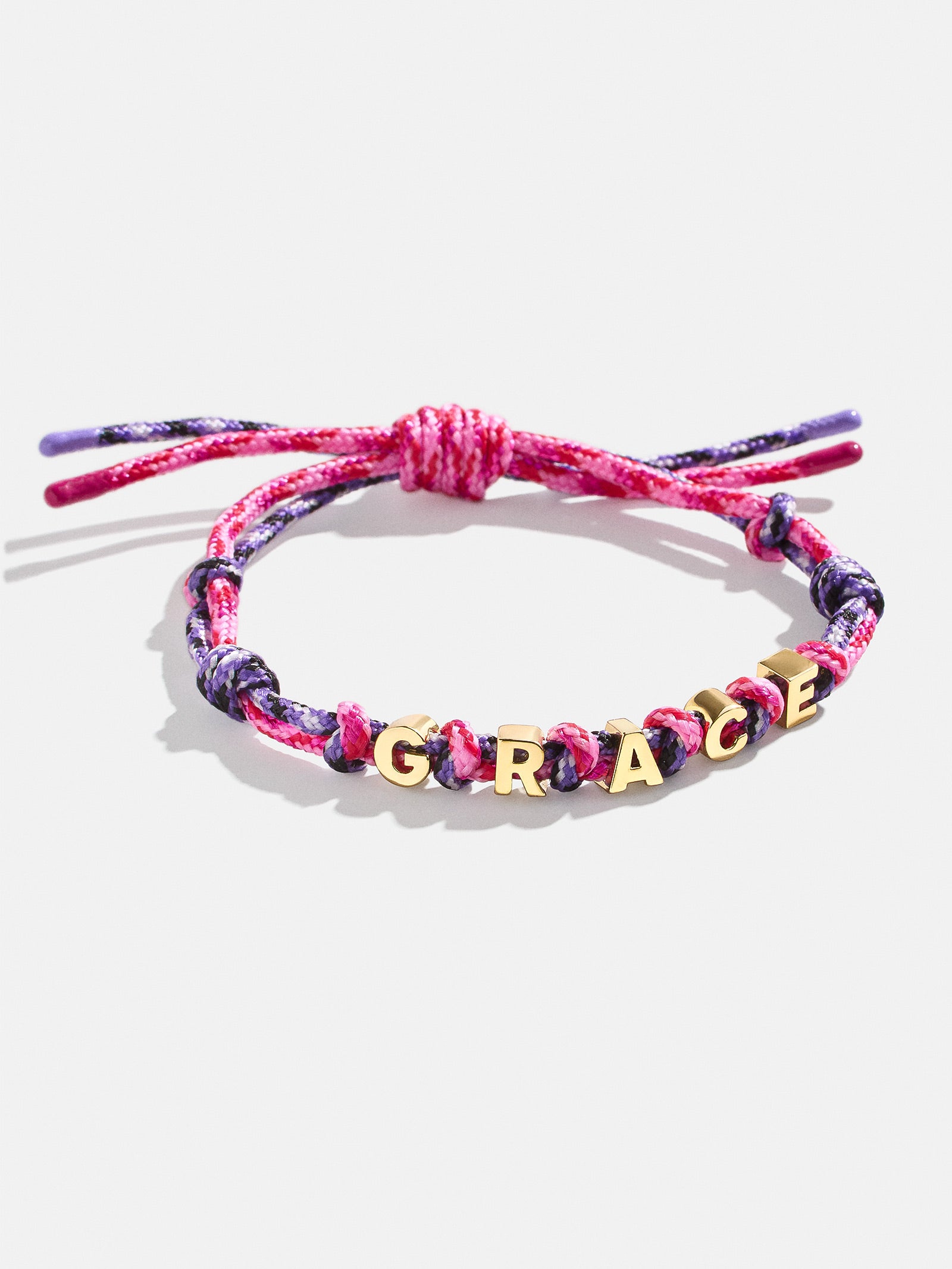 Premium Custom Paracord Nameplate Bracelet - Stylish Purple/Pink Design