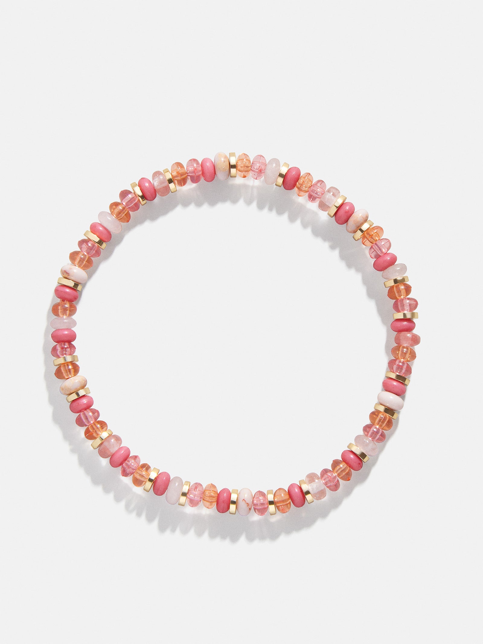 Premium Gianna Ombre Beaded Bracelet - Pink & Gold Stackable Style